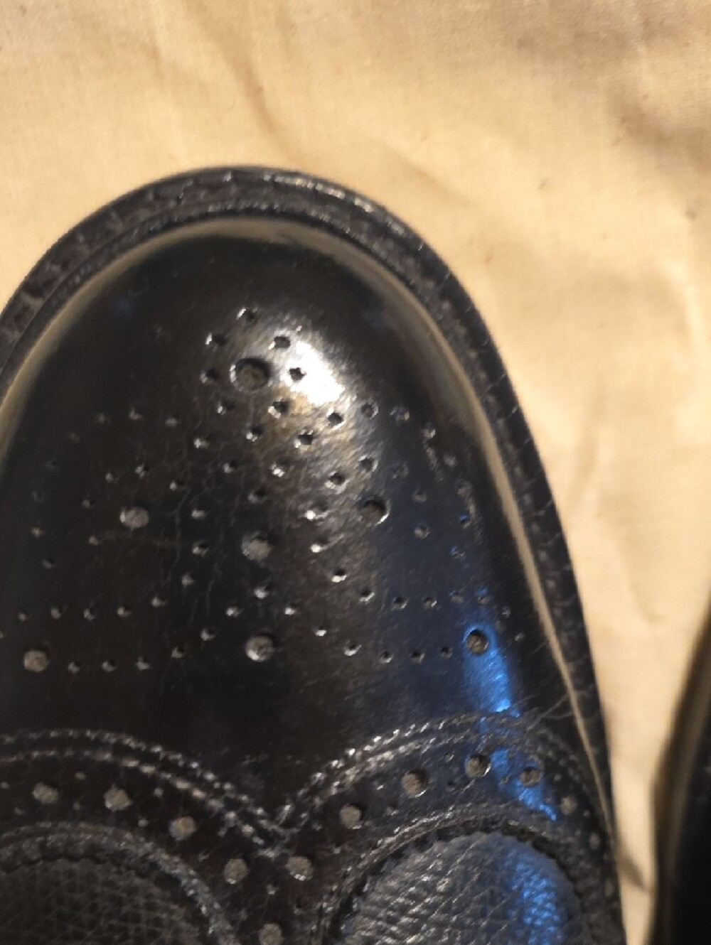 Allen Edmonds Black Leather Wingtip Oxfords - Picture 3 of 7